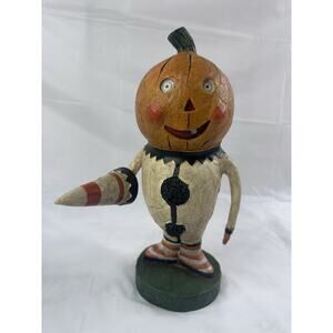 Lori Mitchell Figurine Lil Pumpkin Retired Piece Halloween Folk Art Primitive